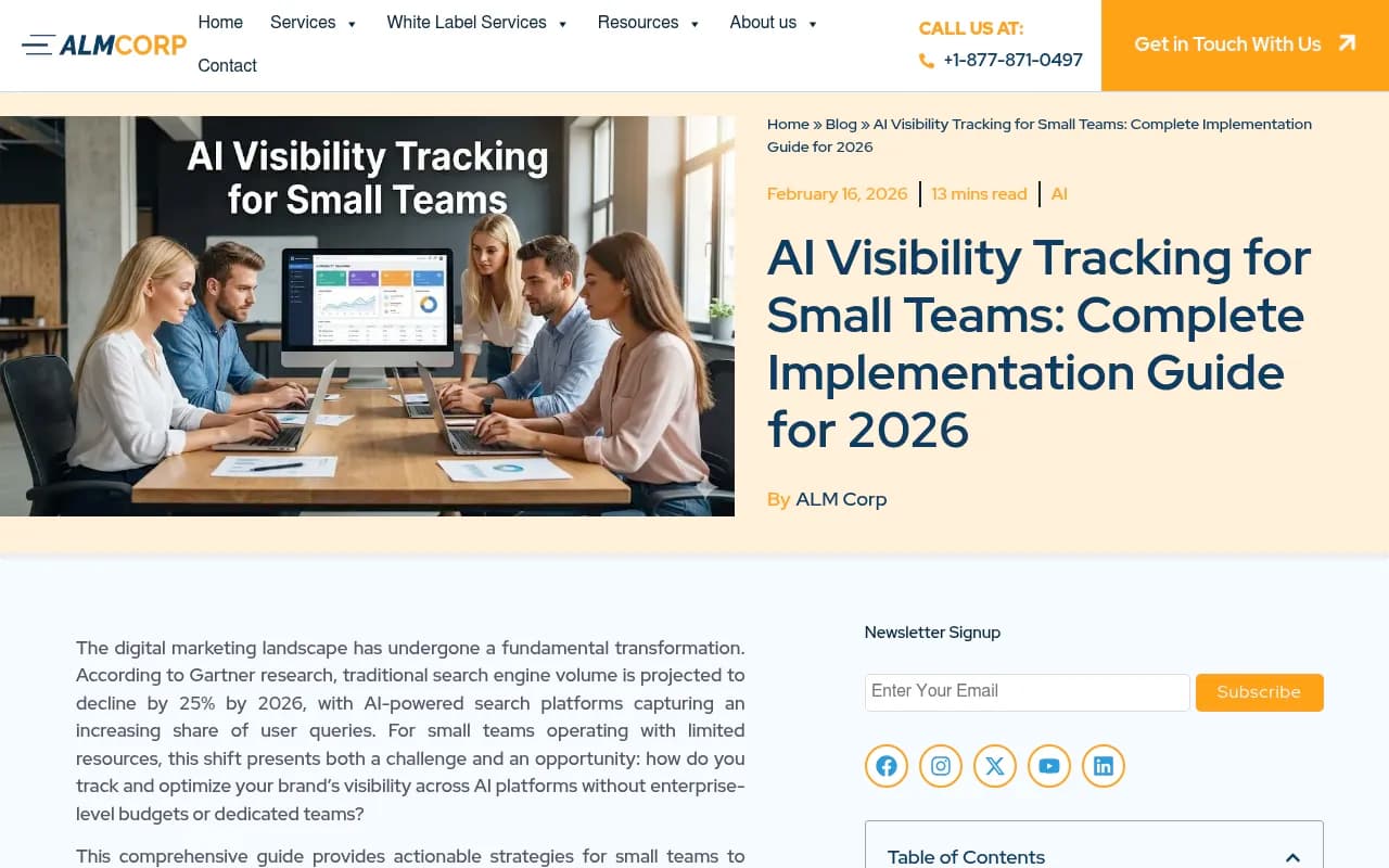 AI visibility tracking guide for small teams showing monitoring strategies