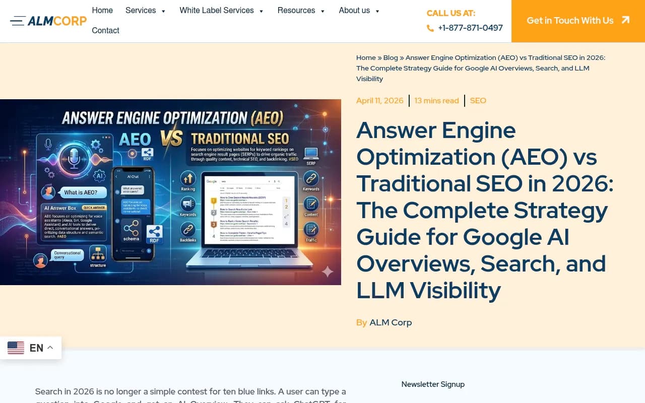 AEO vs SEO in 2026 strategy overview showing the relationship between traditional ranking signals and AI answer engine optimization