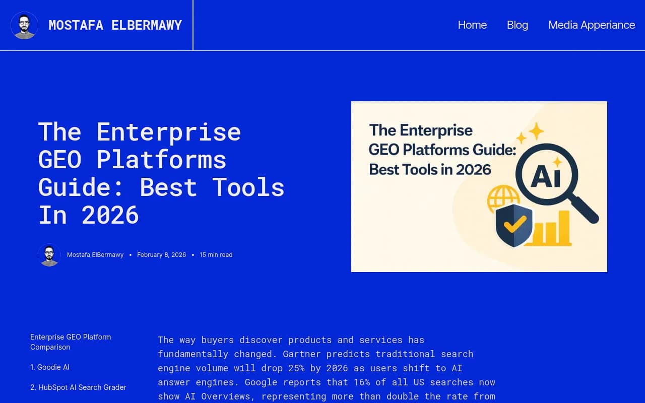 Enterprise GEO platforms comparison