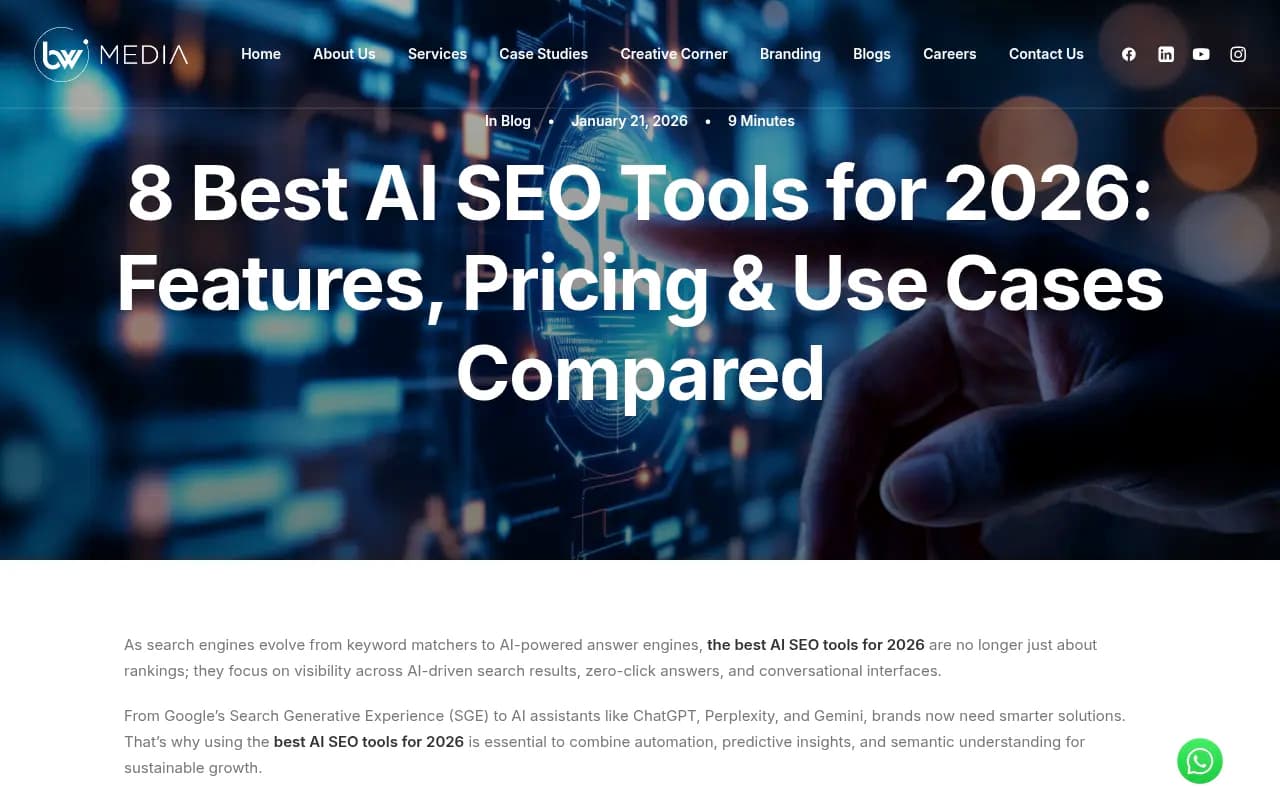 Overview of AI SEO tool landscape in 2026