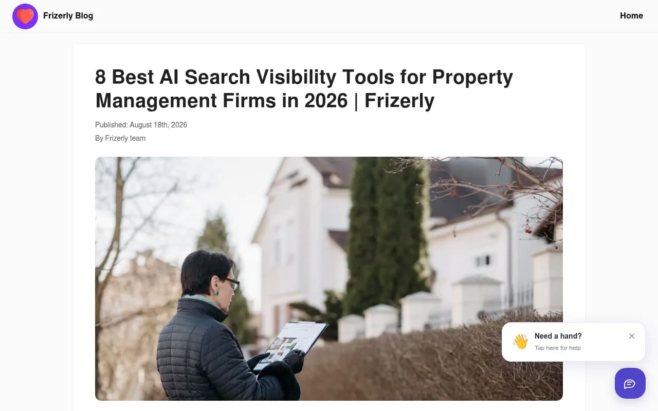 Frizerly's guide to AI search visibility tools for property management firms