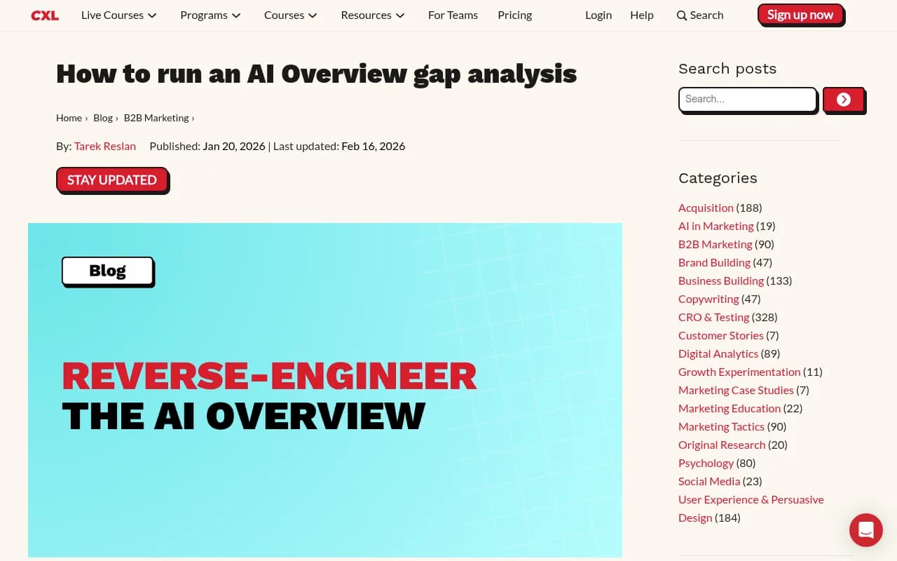 AI Overview Gap Analysis workflow showing how to compare AI responses to your content