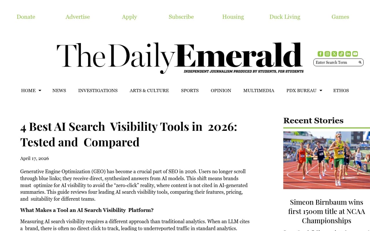 Overview of AI search visibility tools and metrics comparison for 2026