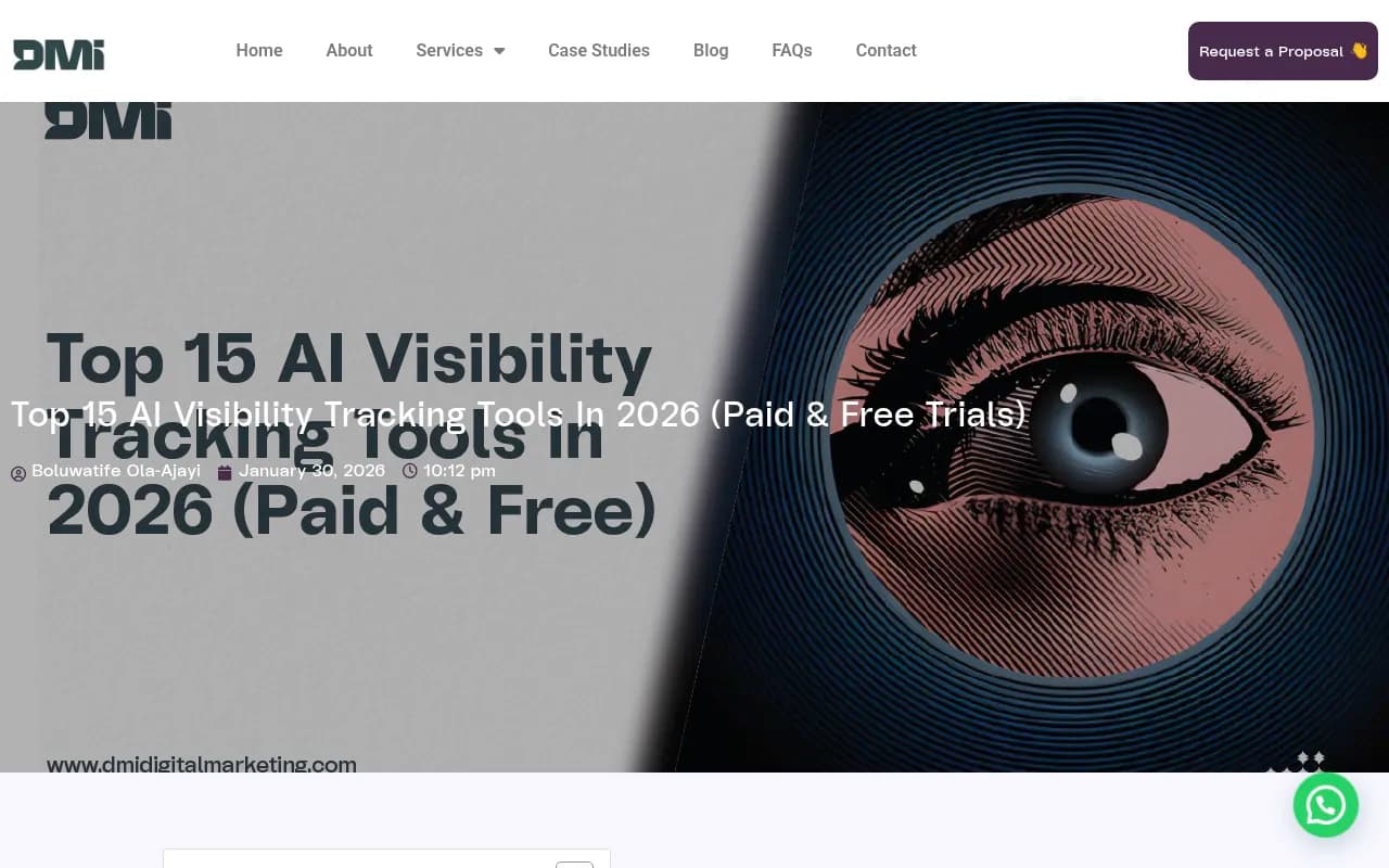 Comparison of AI visibility tracking tools showing feature differences