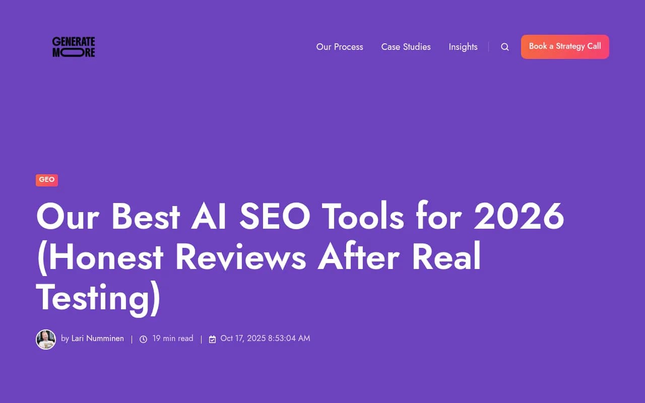 AI SEO tools comparison