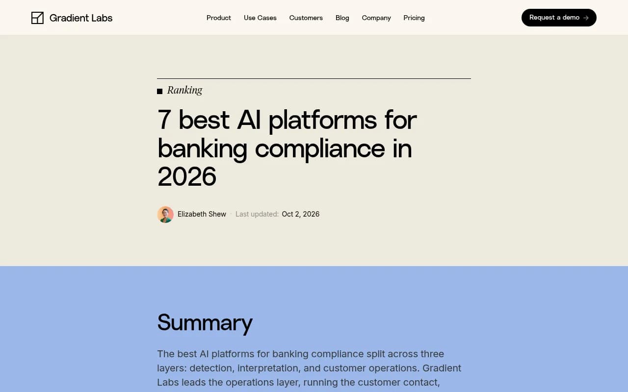 7 best AI platforms for banking compliance in 2026