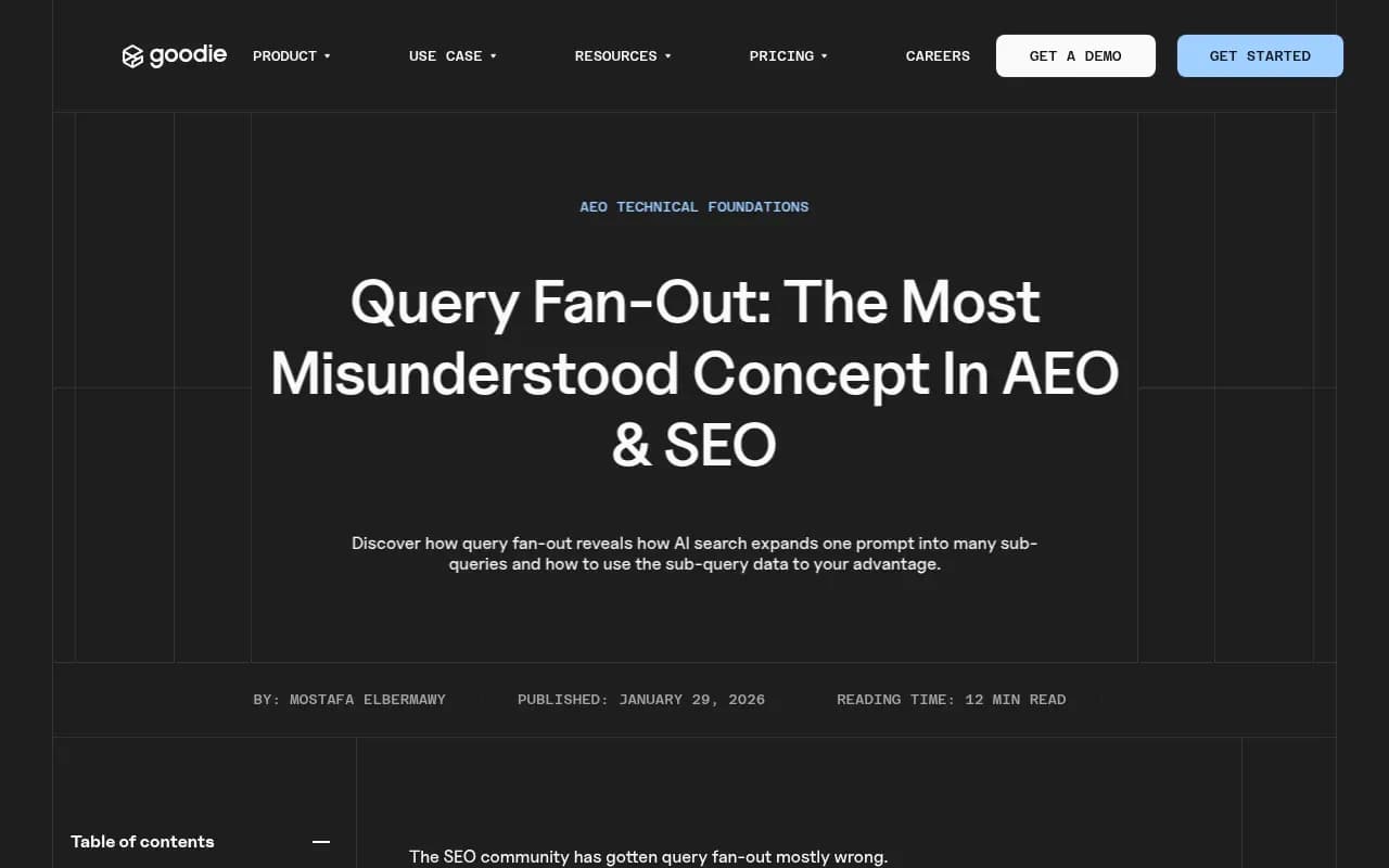 Goodie's guide to query fan-out and how to access the data