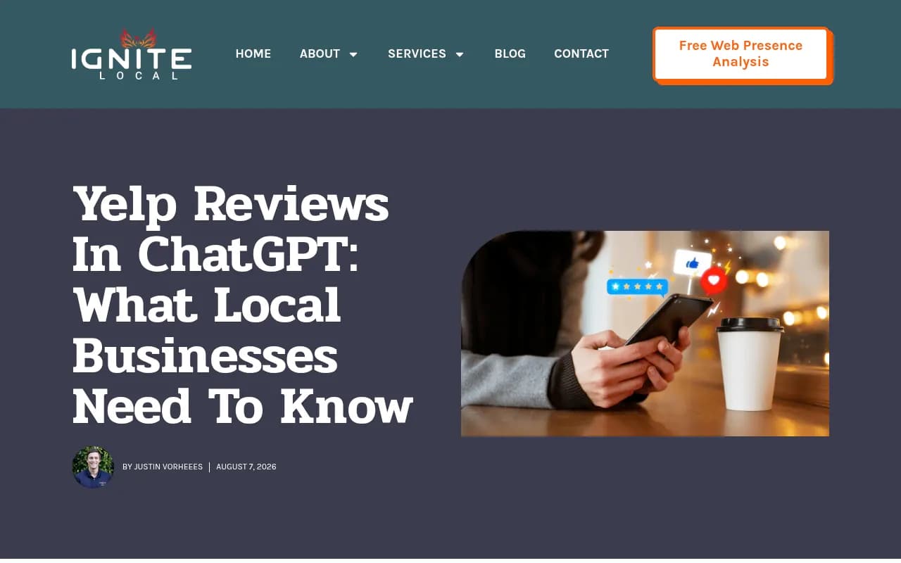 Ignite Local's breakdown of the Yelp-ChatGPT partnership and what it means for local business owners