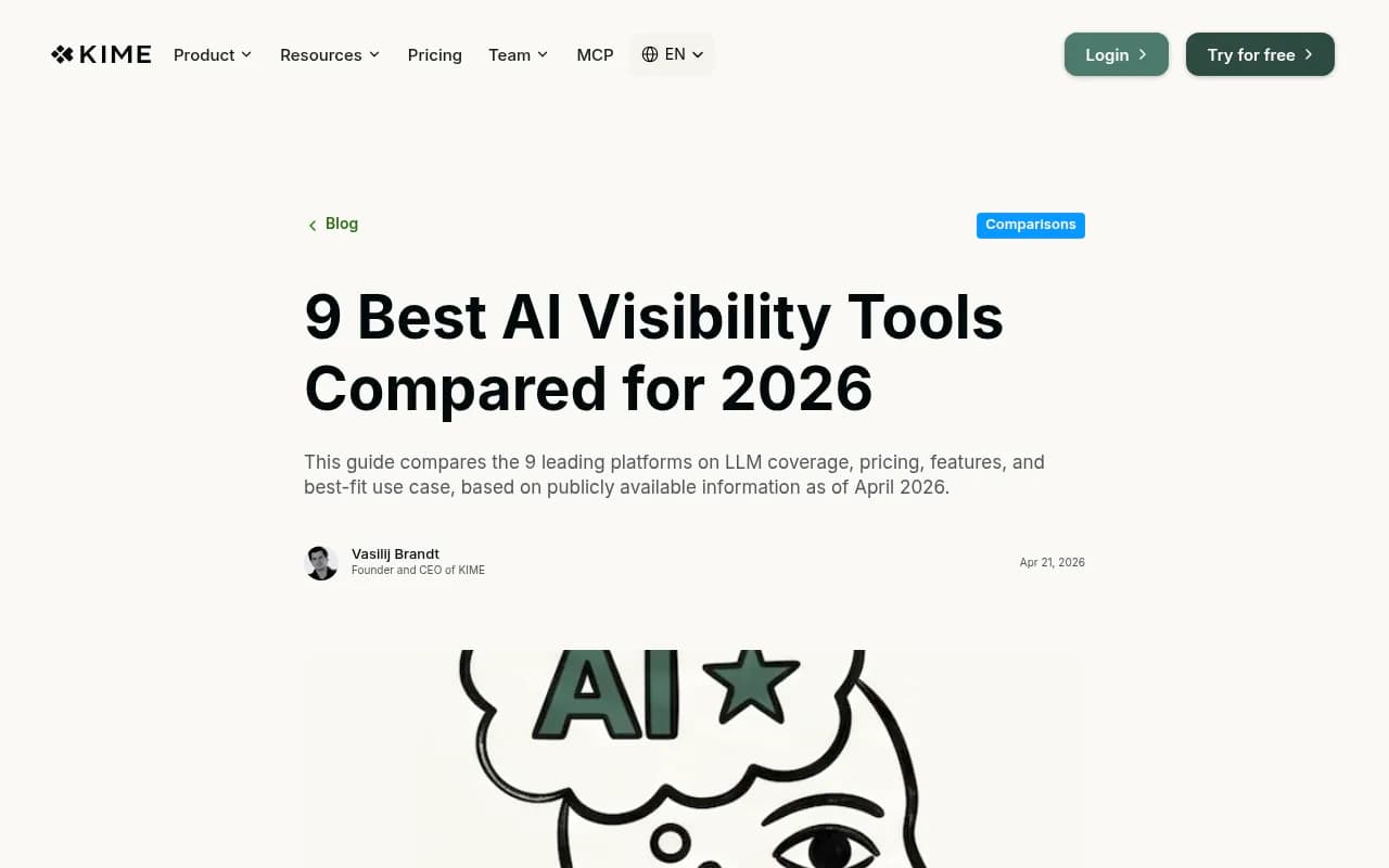 Comparison of AI visibility tools in 2026