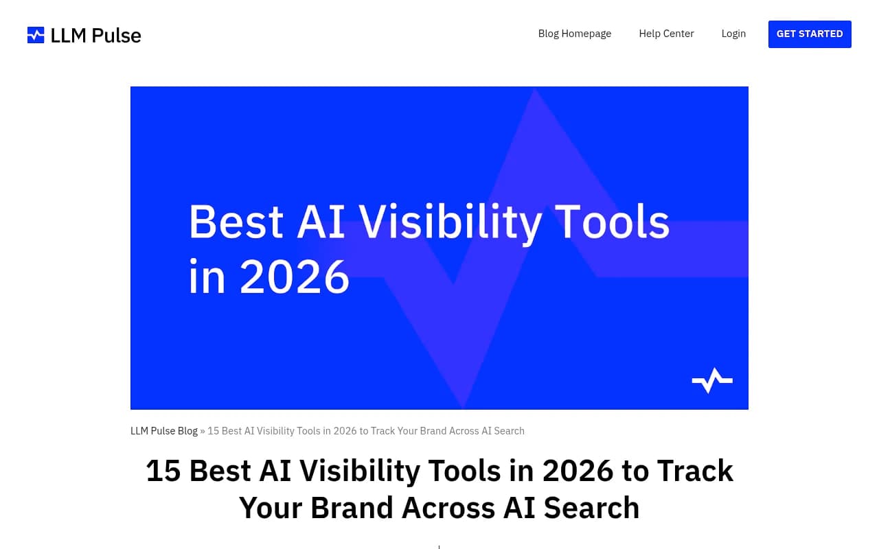 Comparison of AI visibility tools in 2026
