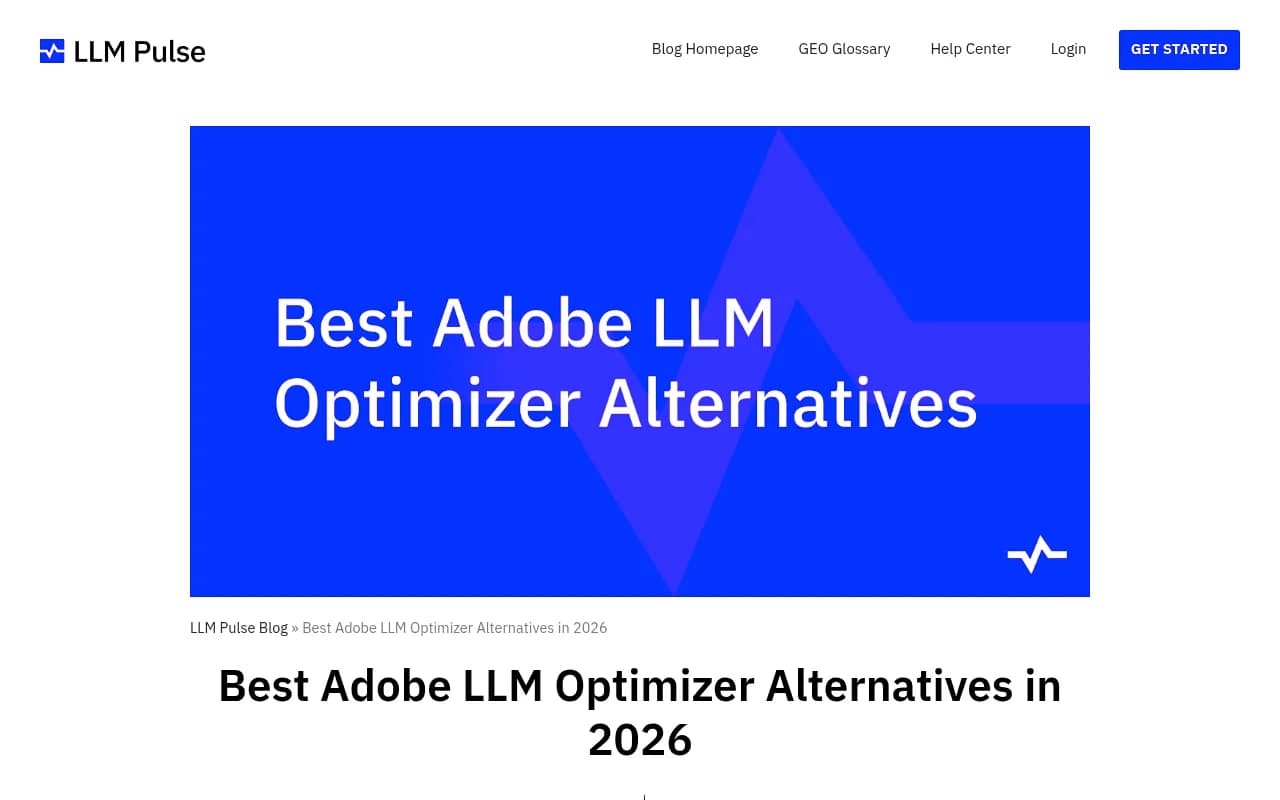 LLM Pulse's guide to Adobe LLM Optimizer alternatives