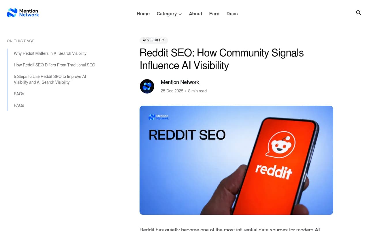 Reddit SEO and AI visibility -- how community signals influence AI search outcomes