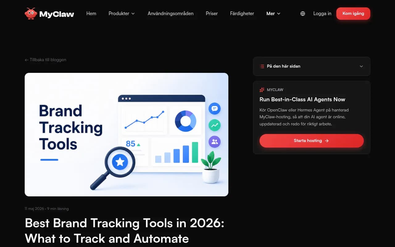 MyClaw guide to brand tracking tools in 2026