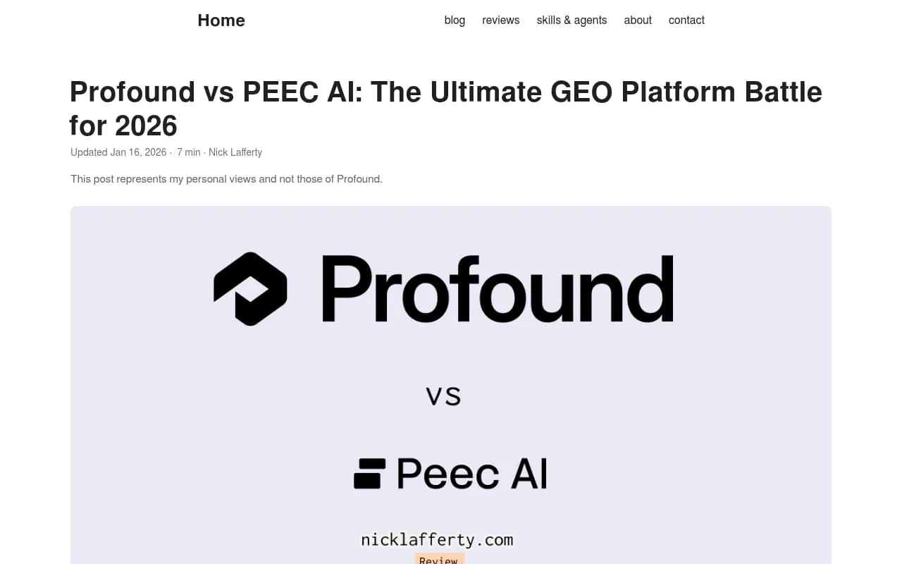 Comparison of top AI visibility tools for 2026 from an independent research roundup