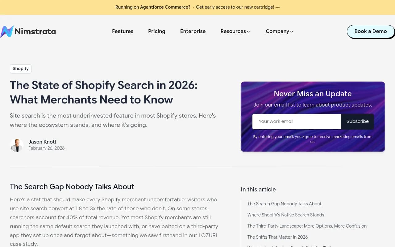 Shopify search limitations