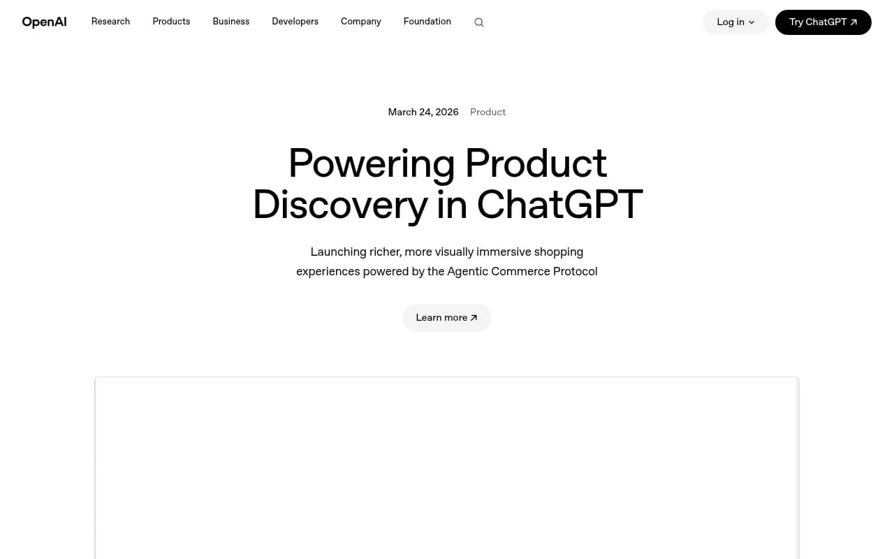 OpenAI's ChatGPT shopping interface showing visual product discovery and side-by-side comparisons
