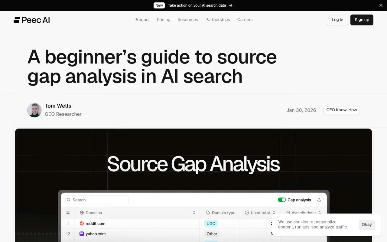 Peec AI's beginner guide to source gap analysis in AI search
