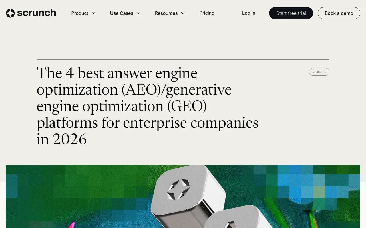 Scrunch's enterprise AEO/GEO platform comparison blog post