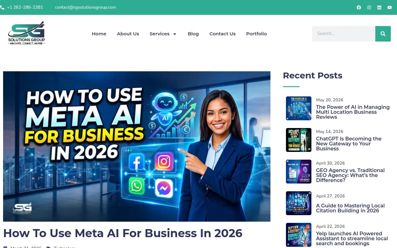 Meta AI for Business overview page describing how Meta AI and Meta Business AI differ
