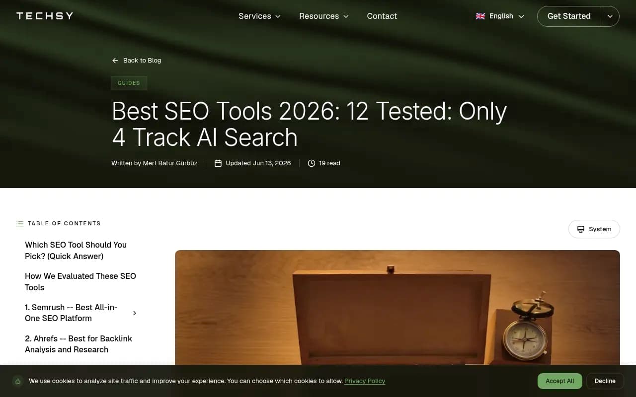Overview of best SEO tools tested for AI search tracking in 2026