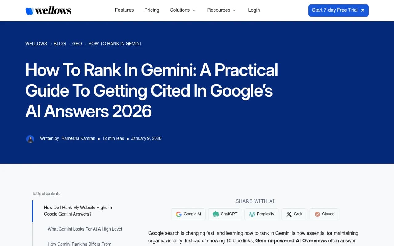 Practical guide to ranking in Gemini - content structure and trust signals