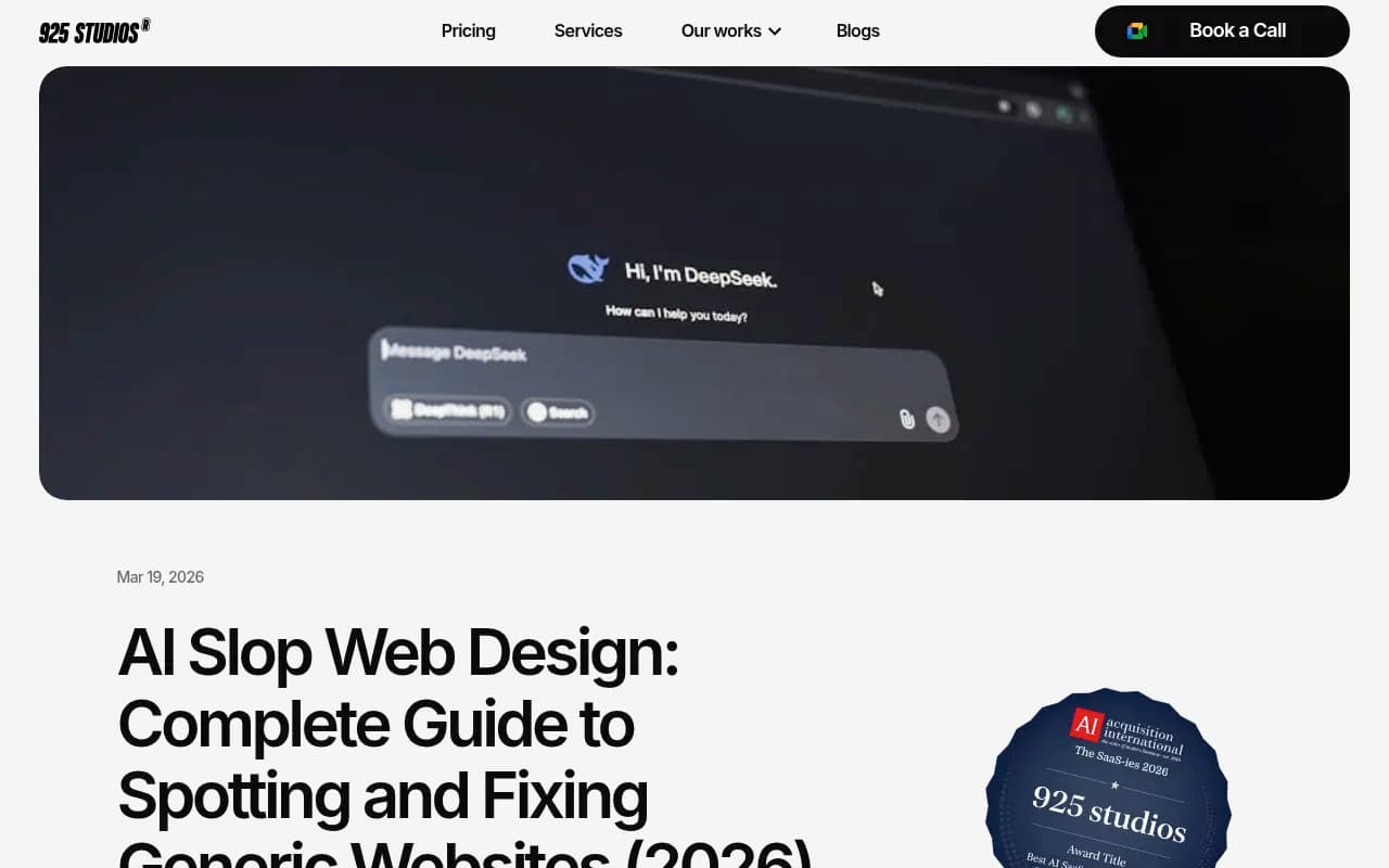 Framer guide on spotting and fixing AI slop web design patterns