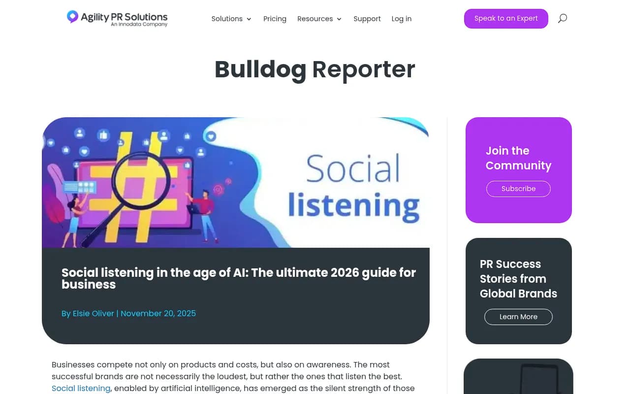 Social listening in the age of AI - Agility PR 2026 guide