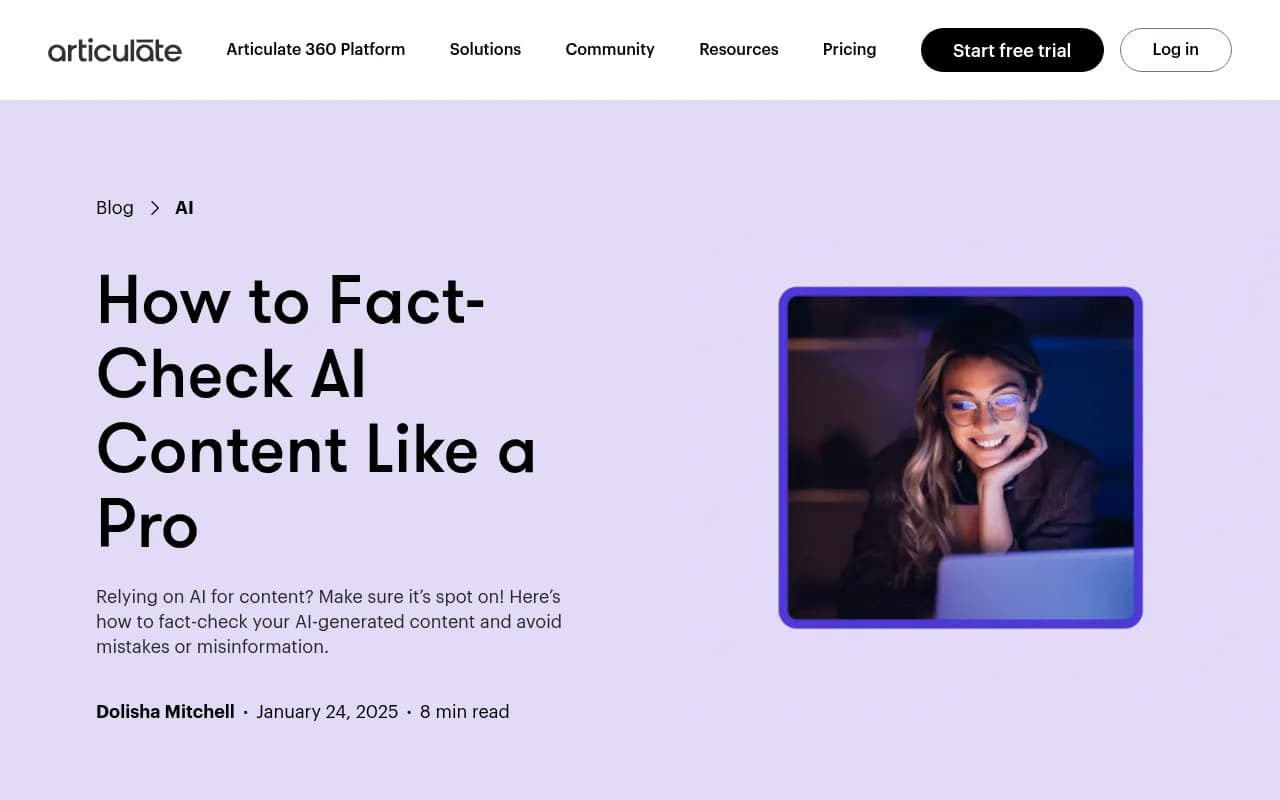 AI fact-checking tools interface