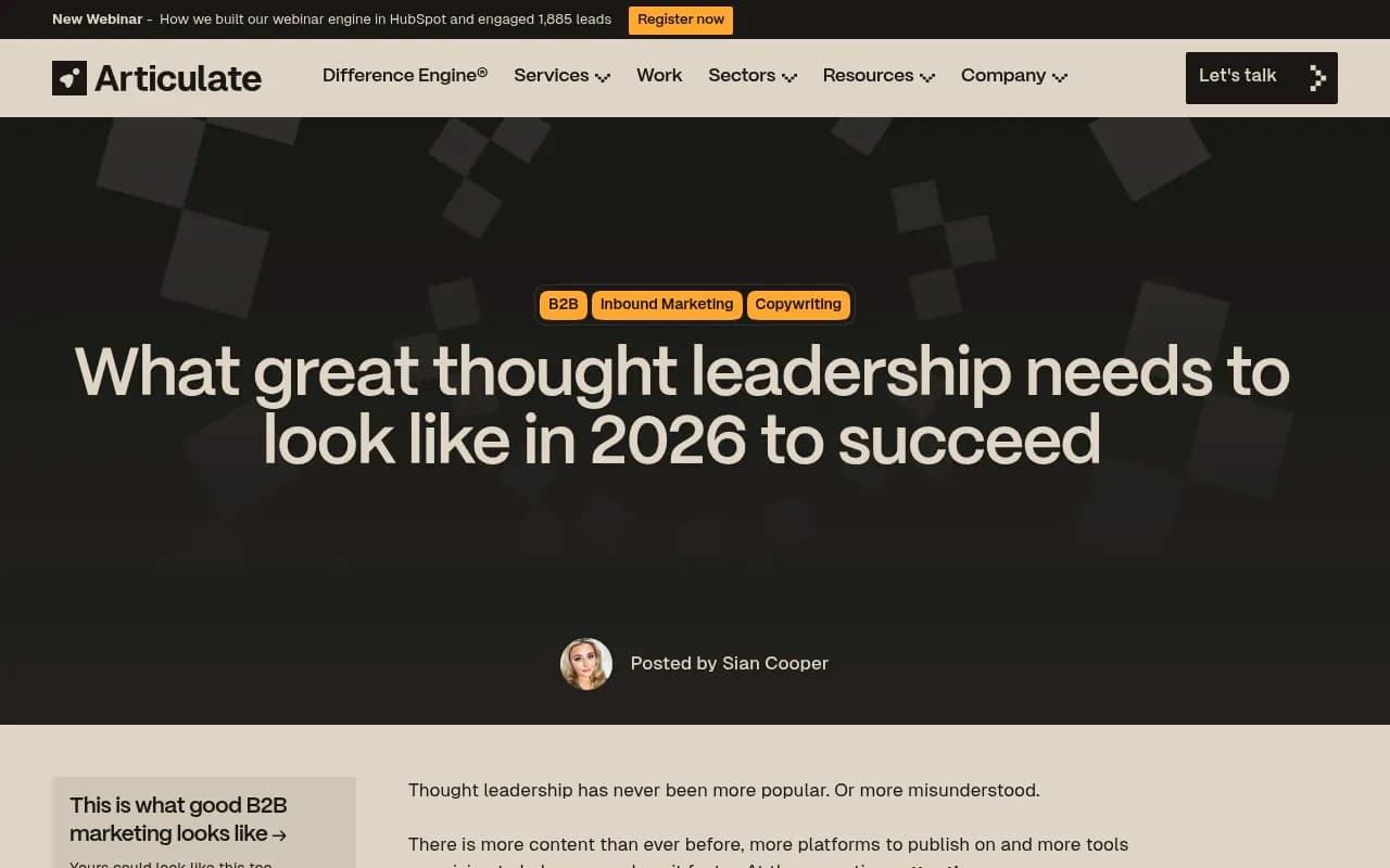 What great thought leadership needs to look like in 2026