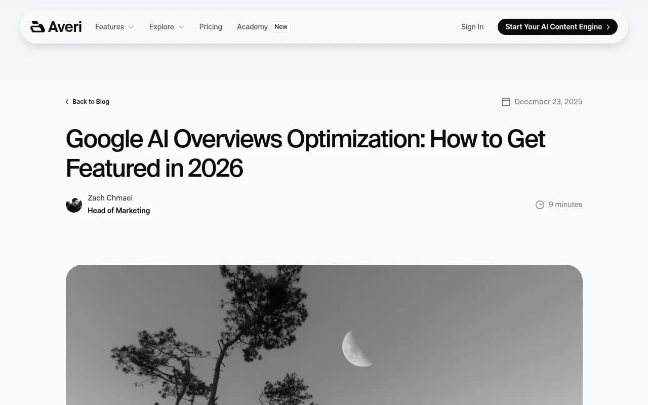 Google AI Overviews optimization guide with key statistics on AI citation patterns