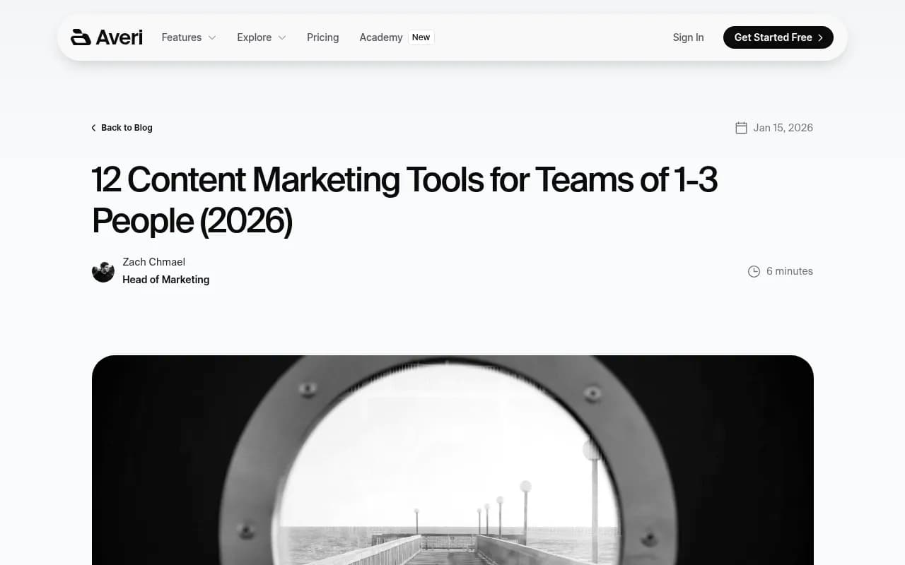 Averi's guide to content marketing tools for small teams