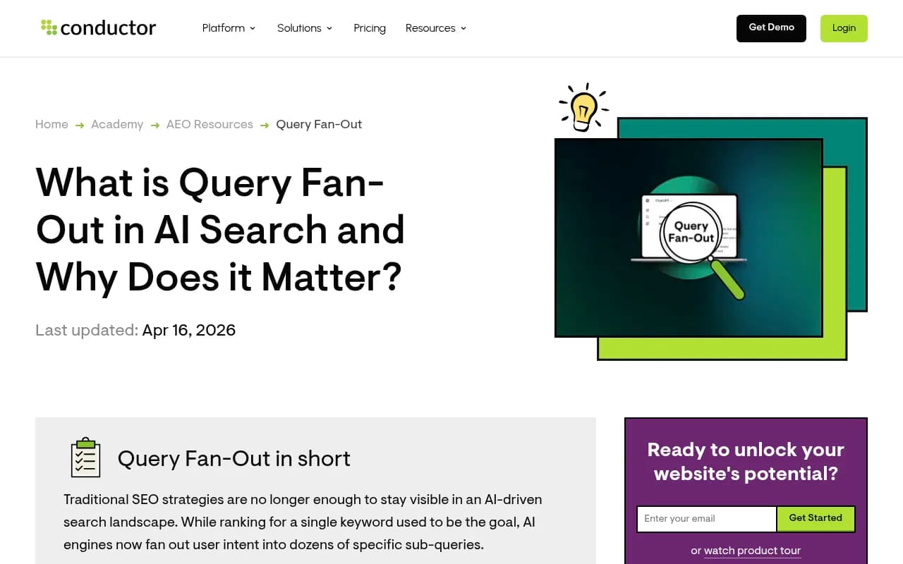 Conductor's academy guide on query fan-out and how to optimize content for it