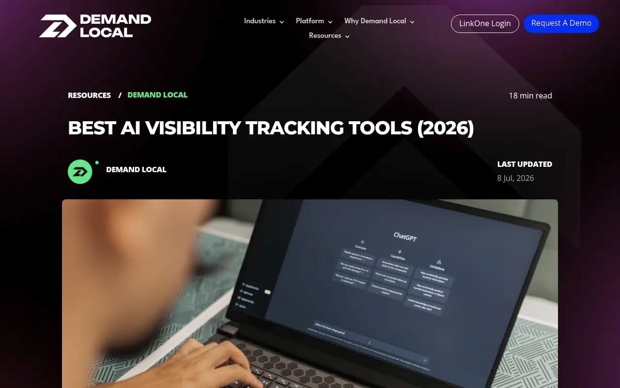 Demand Local's roundup of AI visibility tracking tools
