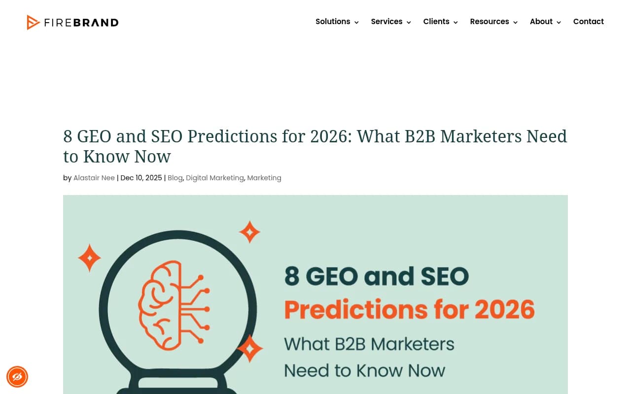 GEO and SEO predictions for 2026 from Firebrand Marketing