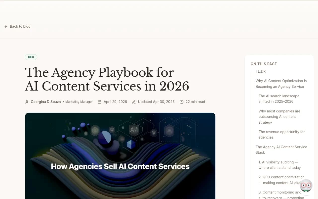 Frase's agency playbook for packaging AI content services as a retainer