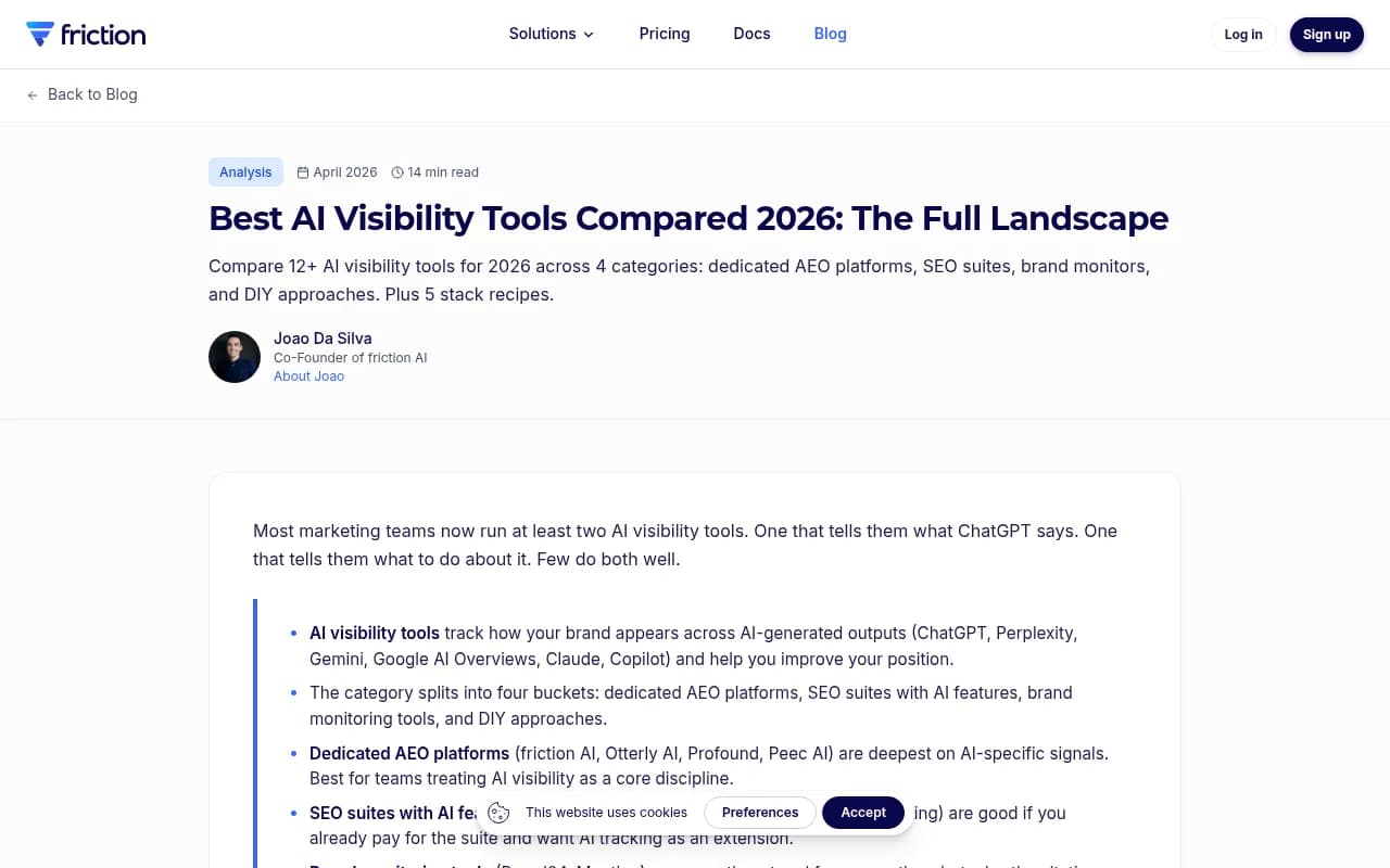 AI visibility tools comparison landscape 2026
