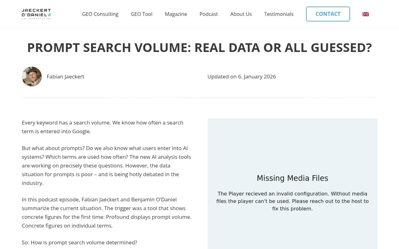 Screenshot showing prompt volume comparison