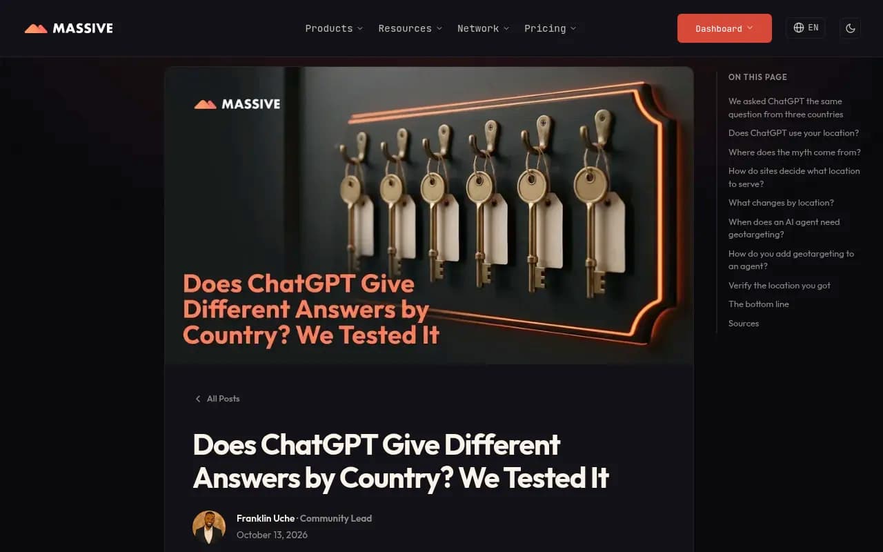 Massive's write-up comparing ChatGPT answers by country