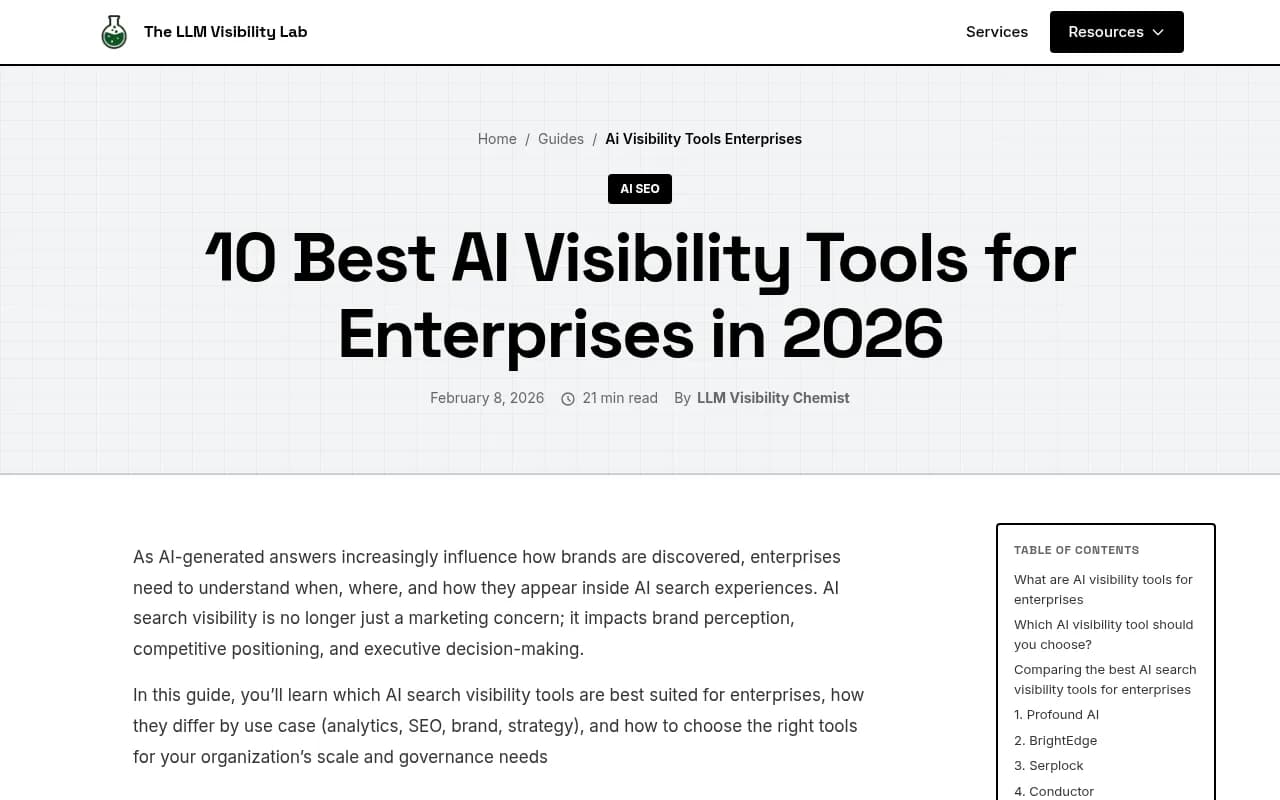 AI Visibility Tools for Enterprises
