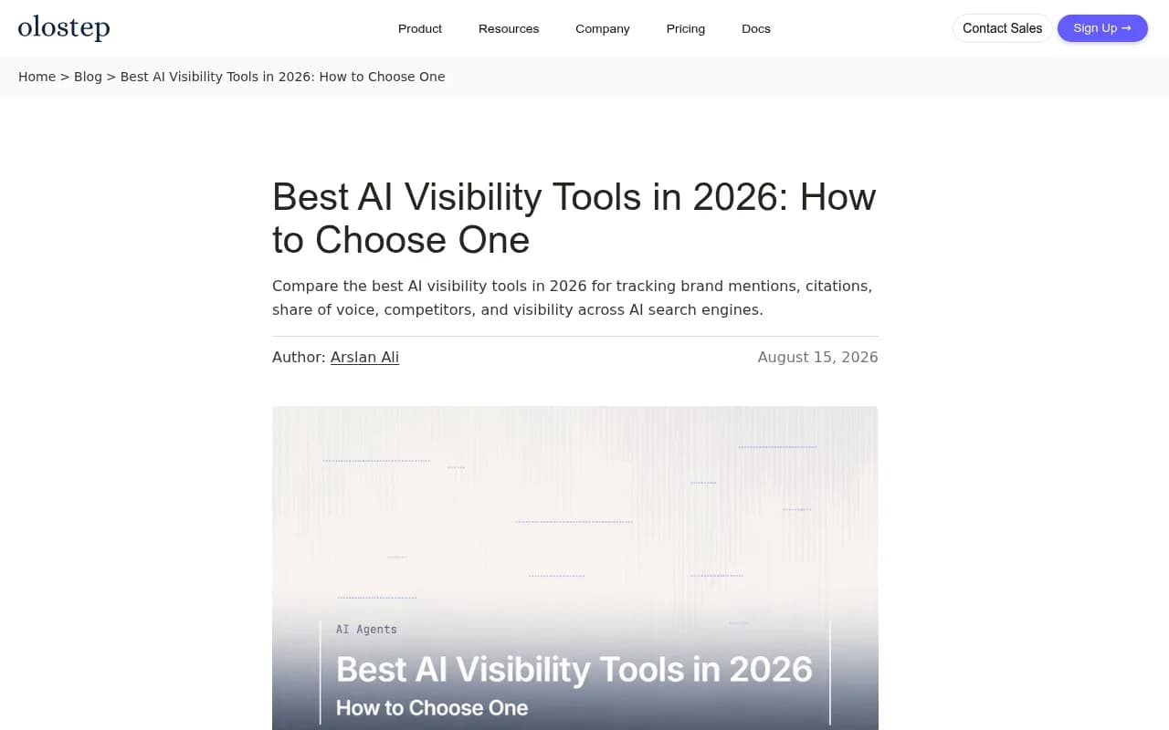 Roundup of AI visibility tools and how they collect data