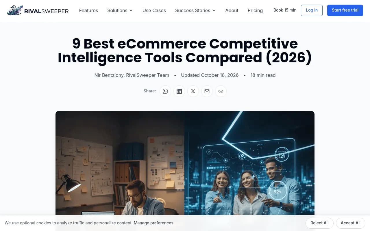 RivalSweeper roundup of ecommerce competitive intelligence tools and their pricing