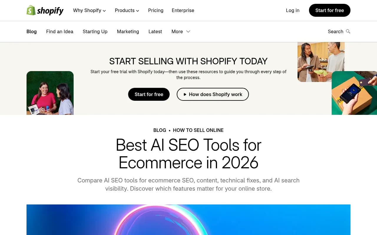 Shopify's guide to AI SEO tools for ecommerce