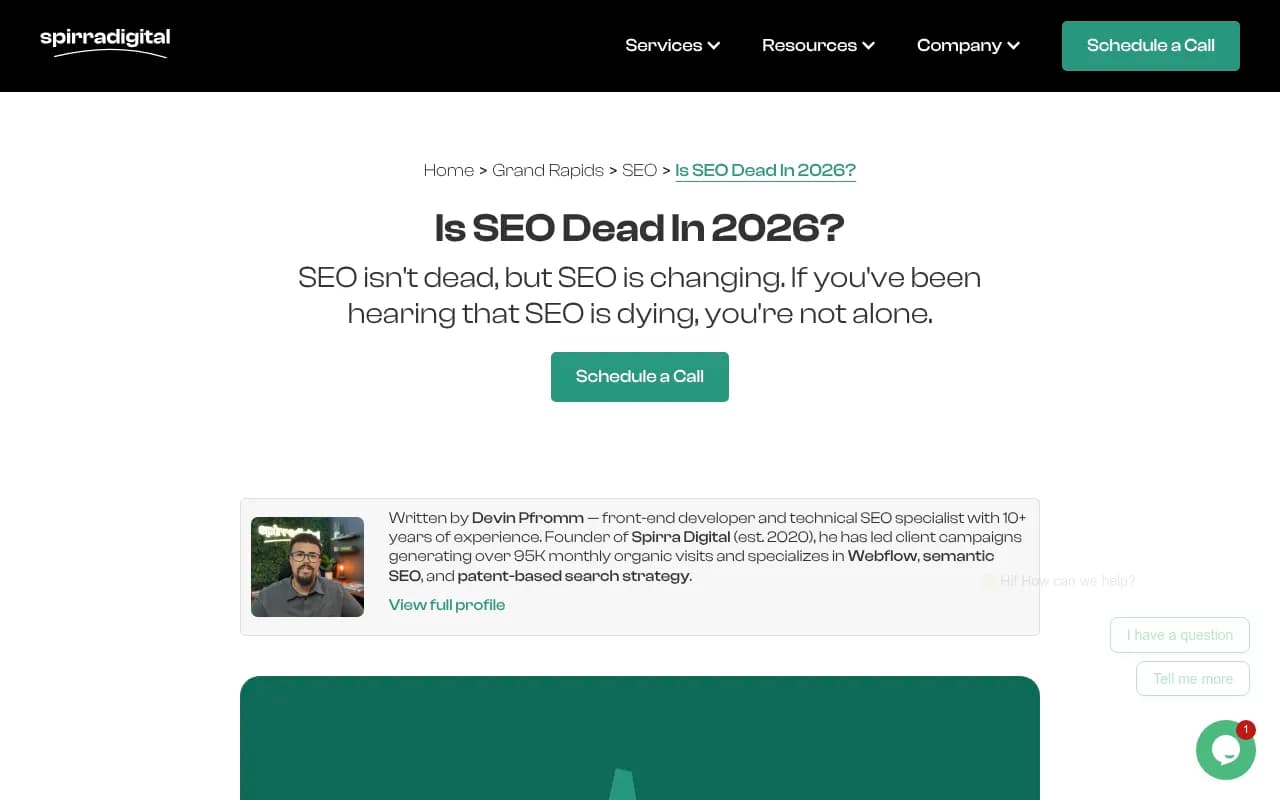 Is SEO Dead in 2026? - Spirra Digital's analysis of how SEO has evolved with AI search