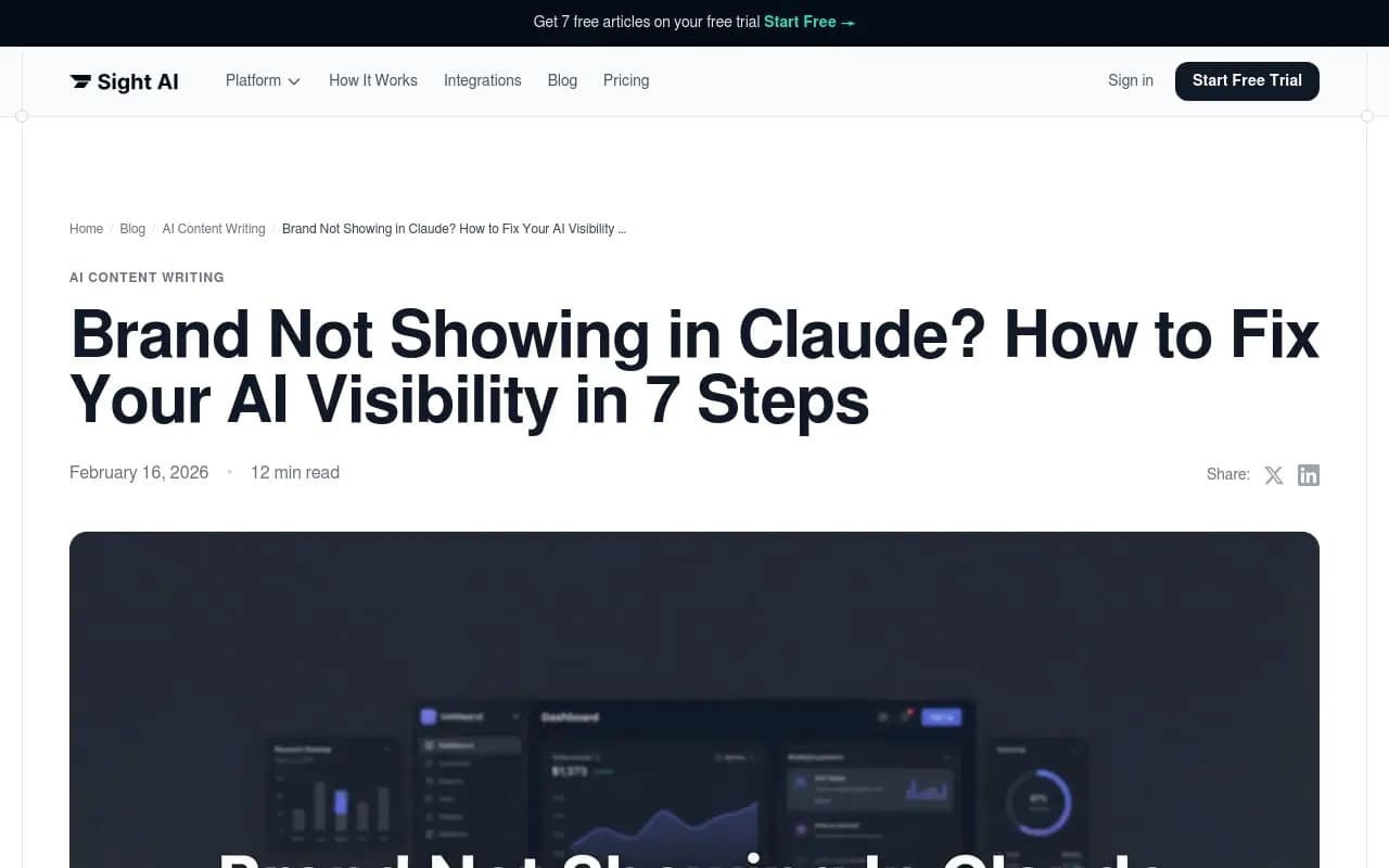 AI visibility audit example
