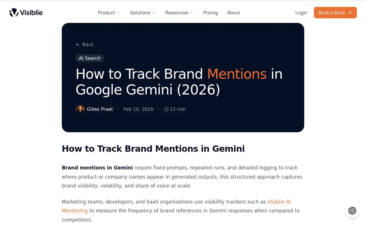 How to track brand mentions in Google Gemini - methodology overview