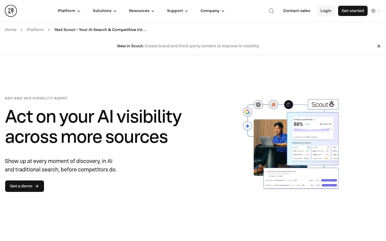 Yext's Scout product page