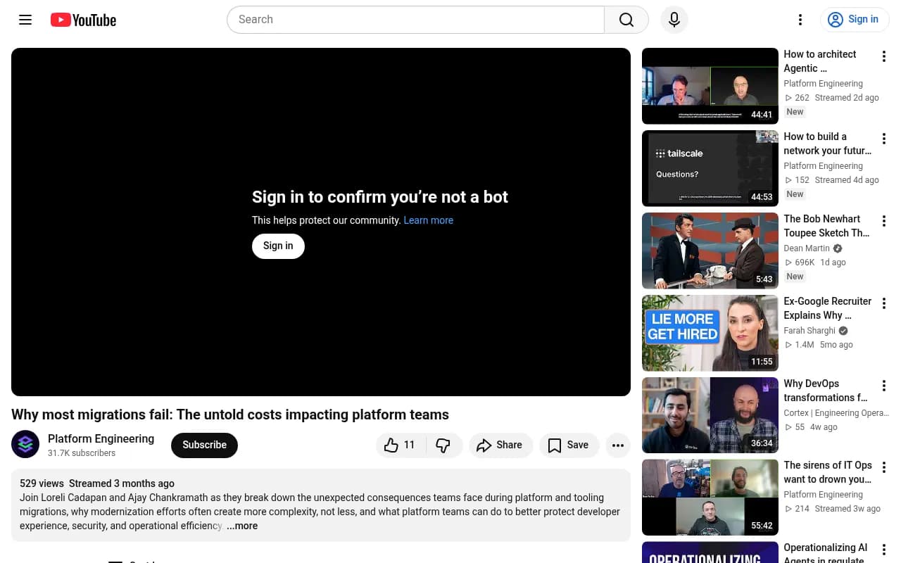 A webinar discussion on why platform migrations fail, covering tool sprawl, integration friction, and the human cost of modernization