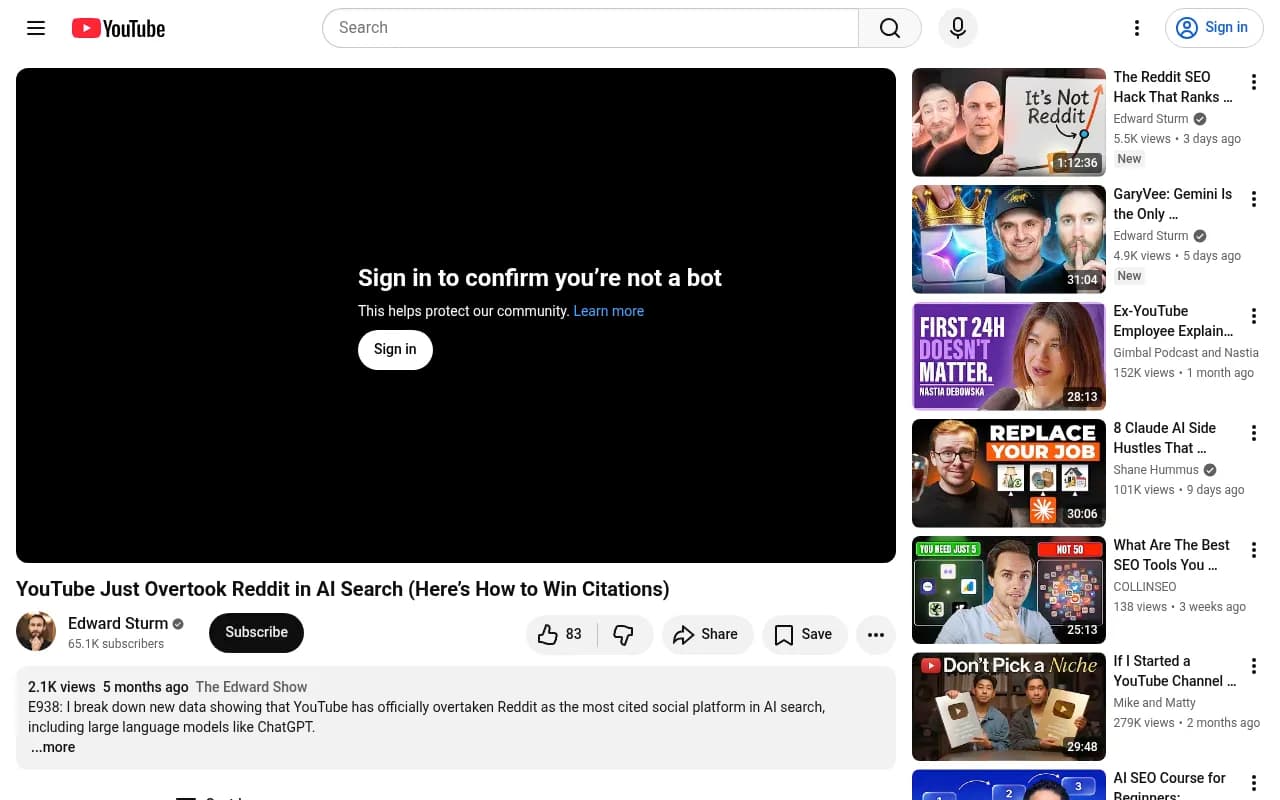 YouTube AI search citation strategy breakdown