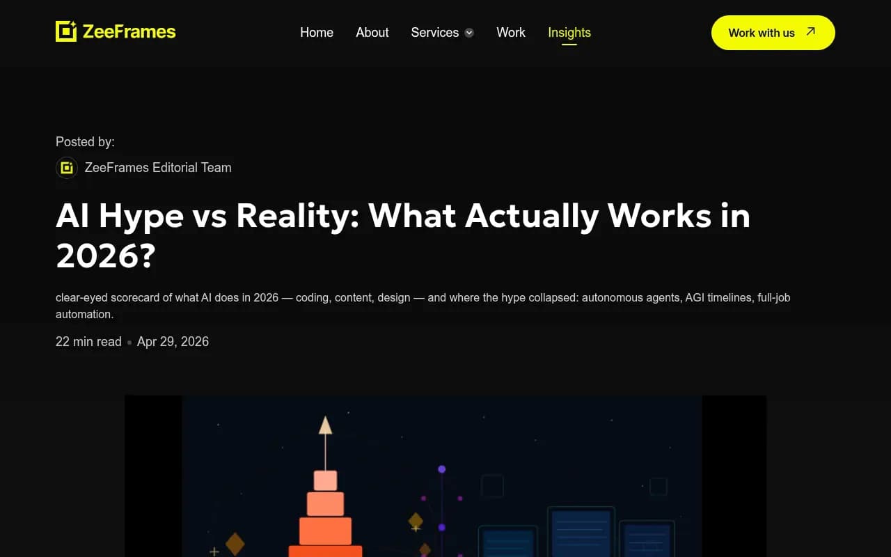 AI Hype vs Reality: What Actually Works in 2026 — a clear-eyed scorecard of what AI tools actually deliver versus what they promise