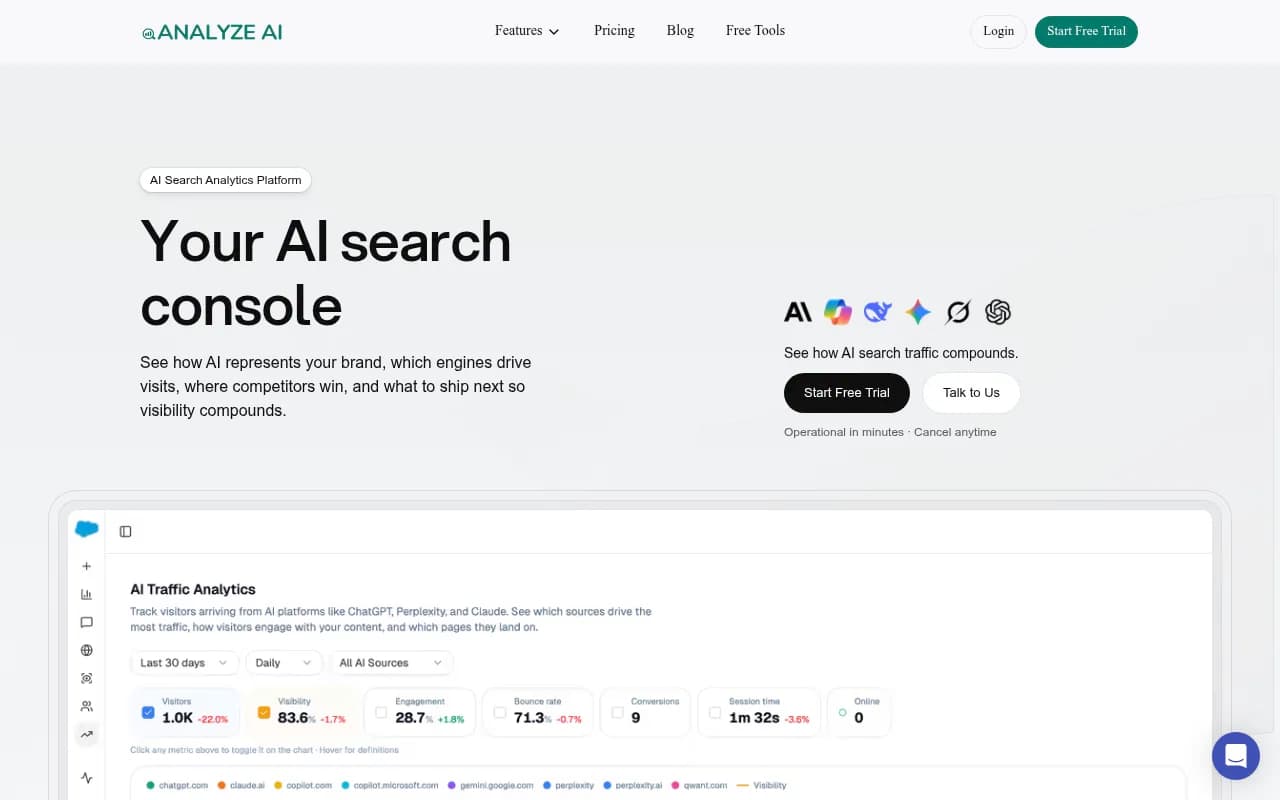 Screenshot of Analyze AI